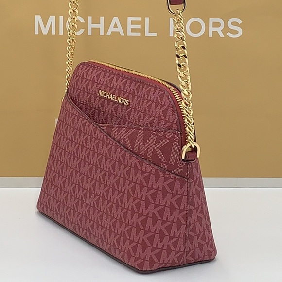 MICHAEL KORS JET SET TRAVEL MEDIUM DOME XCROSS XBODY MULBERRY MULTI COLOR - Picture 6 of 16